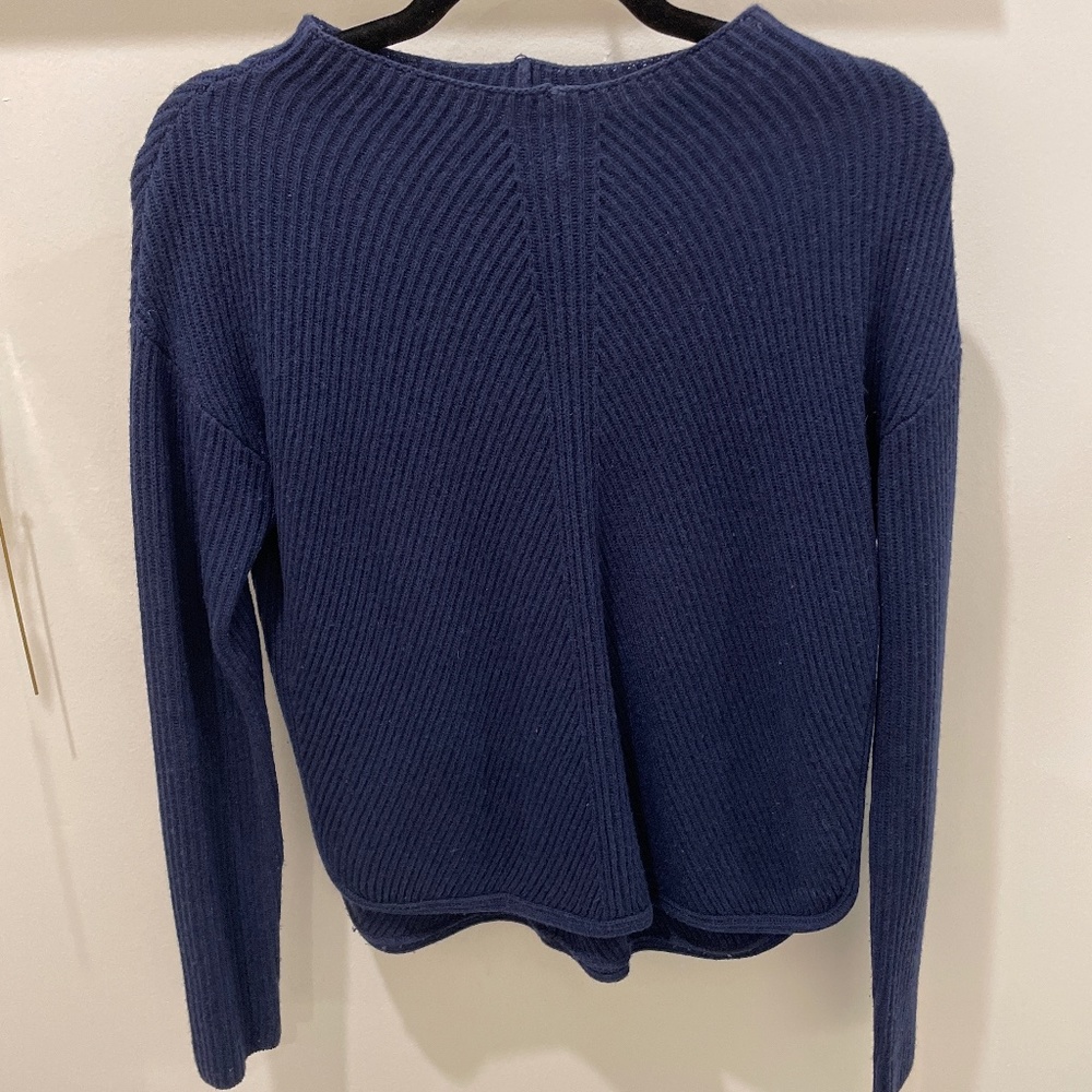 Blue Babaton Ribbed Sweater | XS | Aritzia